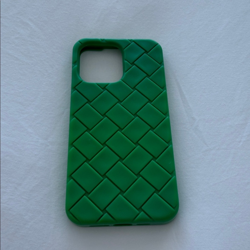 Bottega Veneta Emerald Woven Phone Case